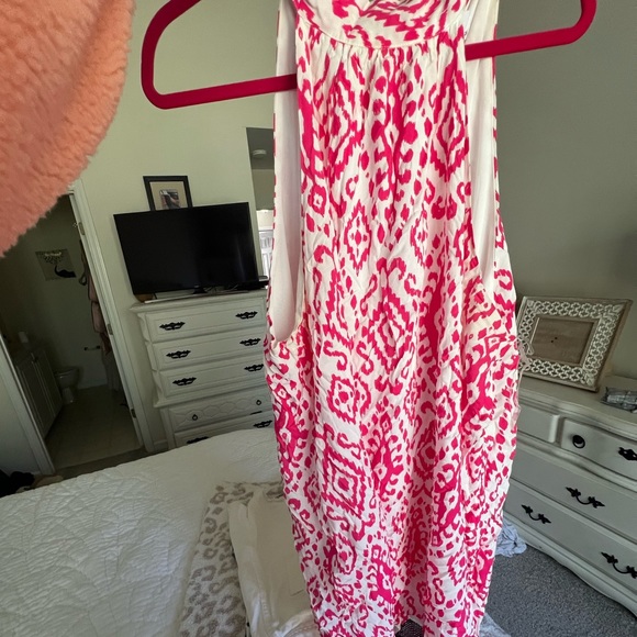 Spring Summer Dress - White & Pink - Bridal - Picture 5 of 6